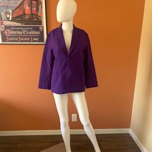 GINO GIOVANNI bright purple women’s classic style blazer